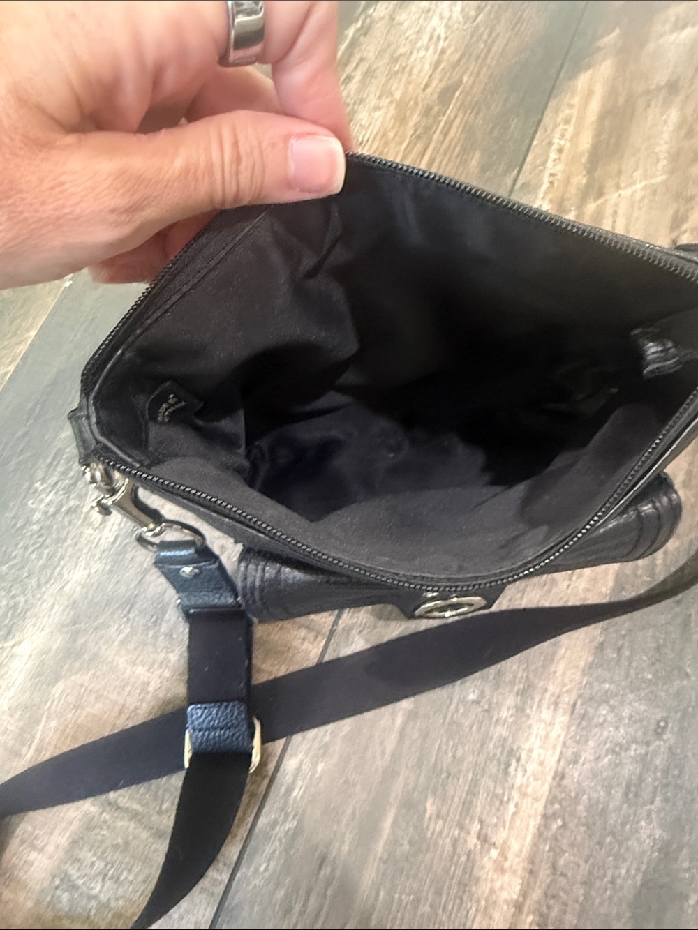 Coach Black Pebbled Leather Shoulder Crossbody - Picture 3 of 3